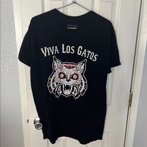 Ouray Black Viva Los Gatos Cat T-Shirt